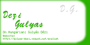 dezi gulyas business card